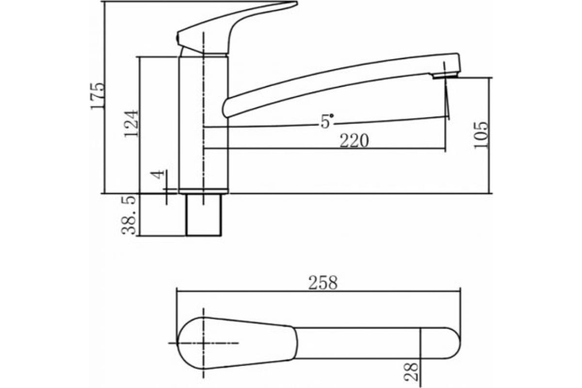 Приобрести aquanet смеситель для кухни static af330-40c