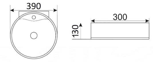 Приобрести раковина накладная ceramalux 40 см tr4358