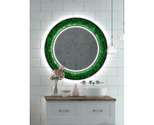 Continent Зеркало с подсветкой Forest 100х100 см, бесконтактный включатель, зеленое