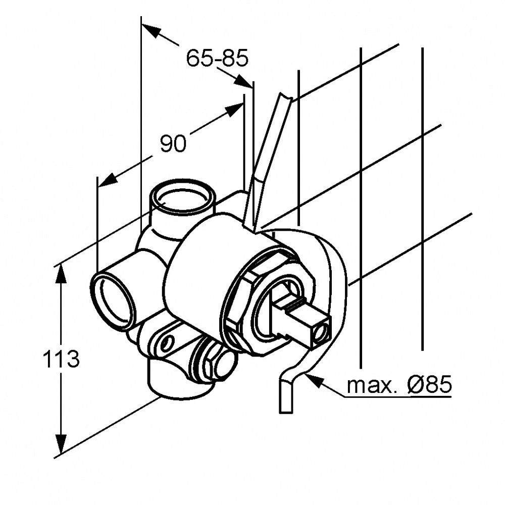 Приобрести внутренняя часть смесителя для ванны и душа dn 15, арт. 38624n