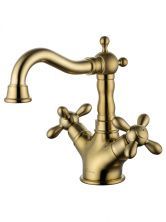 Смеситель для раковины WONZON & WOGHAND RETRO, Брашированное золото (WW-88139020-BG)