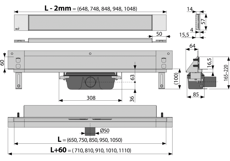 Приобрести сливной трап alcaplast apz5-twin-750 spa