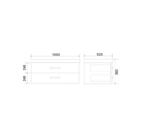 Приобрести mirsant тумба подвесная с раковиной fuji 100см.