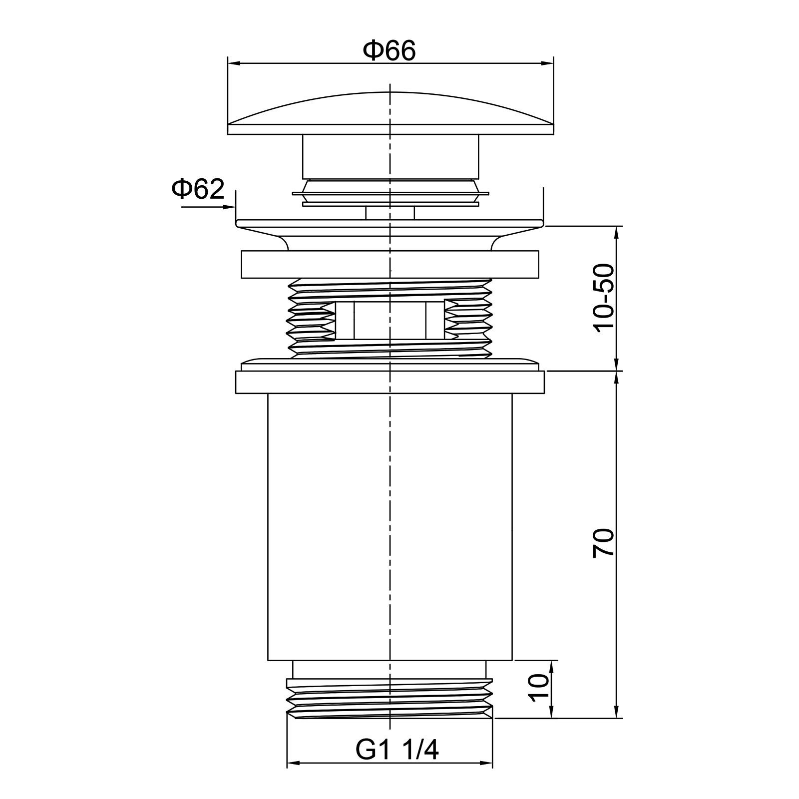 Приобрести донный клапан timo 8011/16 белый