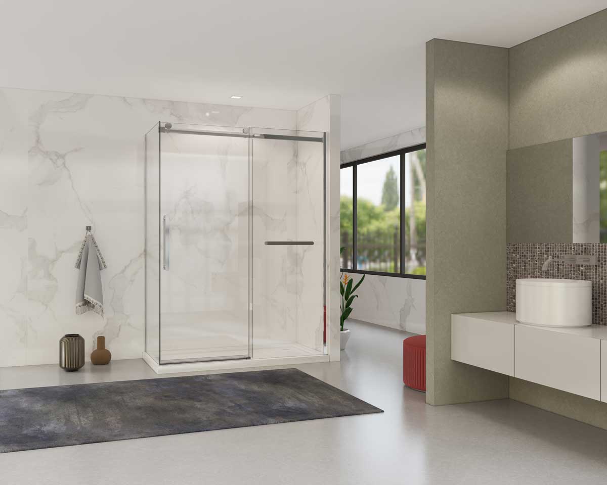 Приобрести vincea душевое ограждение como soft 140х80 см, прозрачное, хром vsr-1cs8014cl