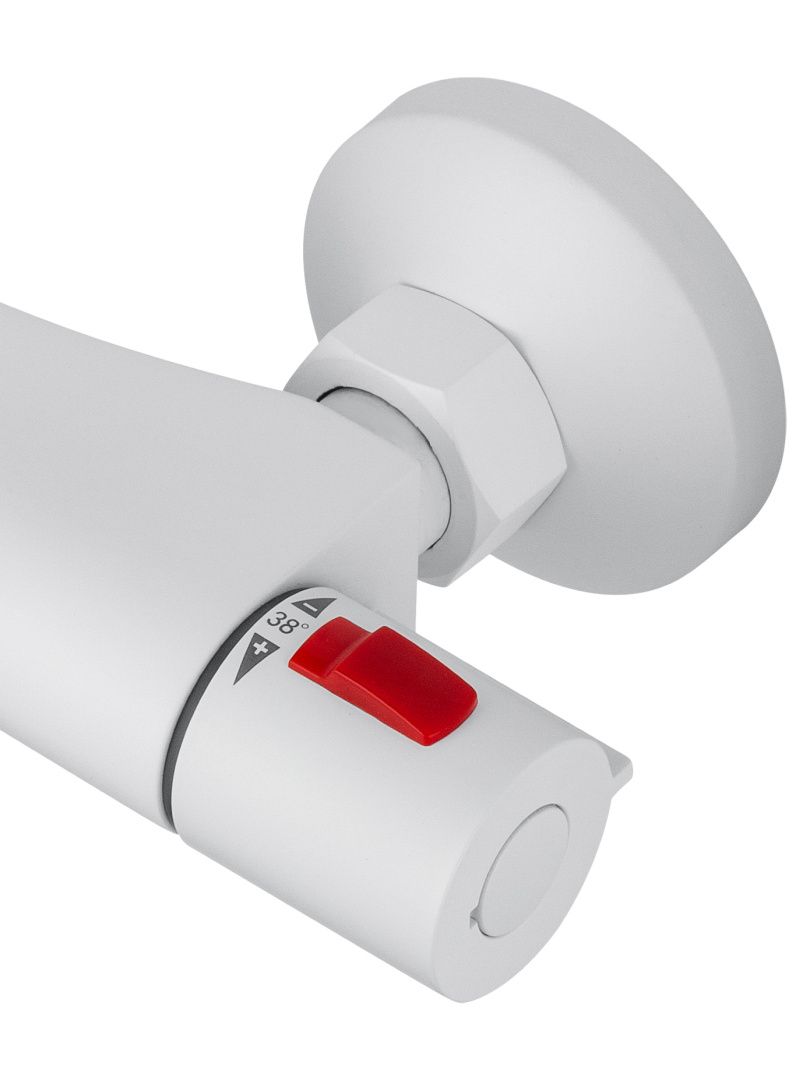 Приобрести смеситель для душа с термостатом wonzon & woghand inn 5, белый матовый (ww-b1005-a-mw)