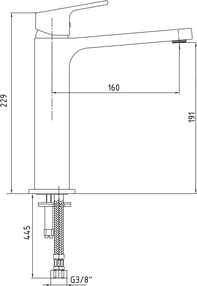 Приобрести смеситель для раковины e.c.a. tiera 102188014ex