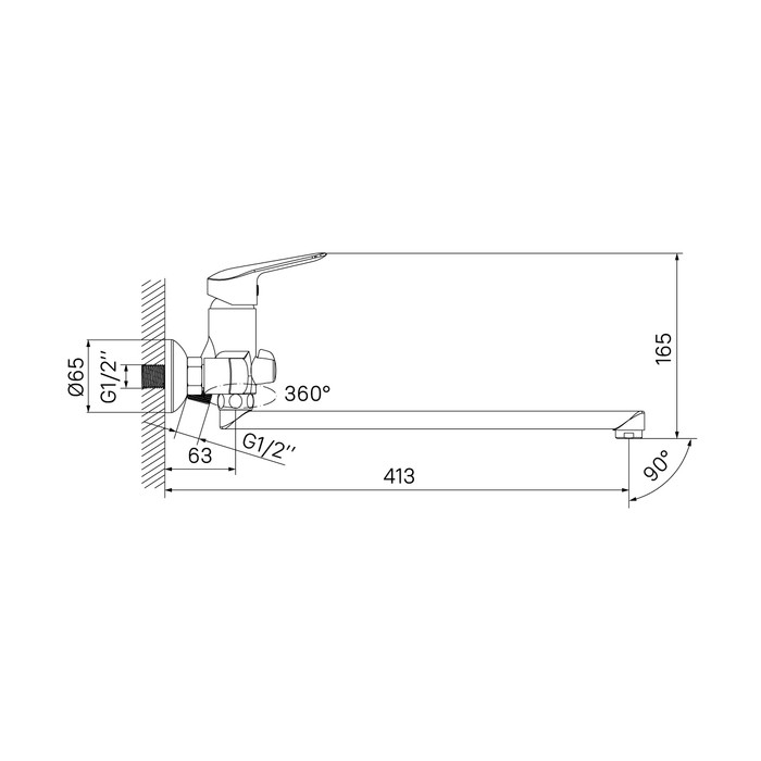 Приобрести iddis смеситель для ванны torr 215мм, хром torsbl2i10wa