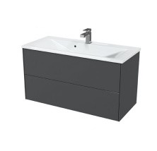 Sole Тумба подвесная Ultra 100 см с раковиной Premier 100, серая матовая УТ000068499