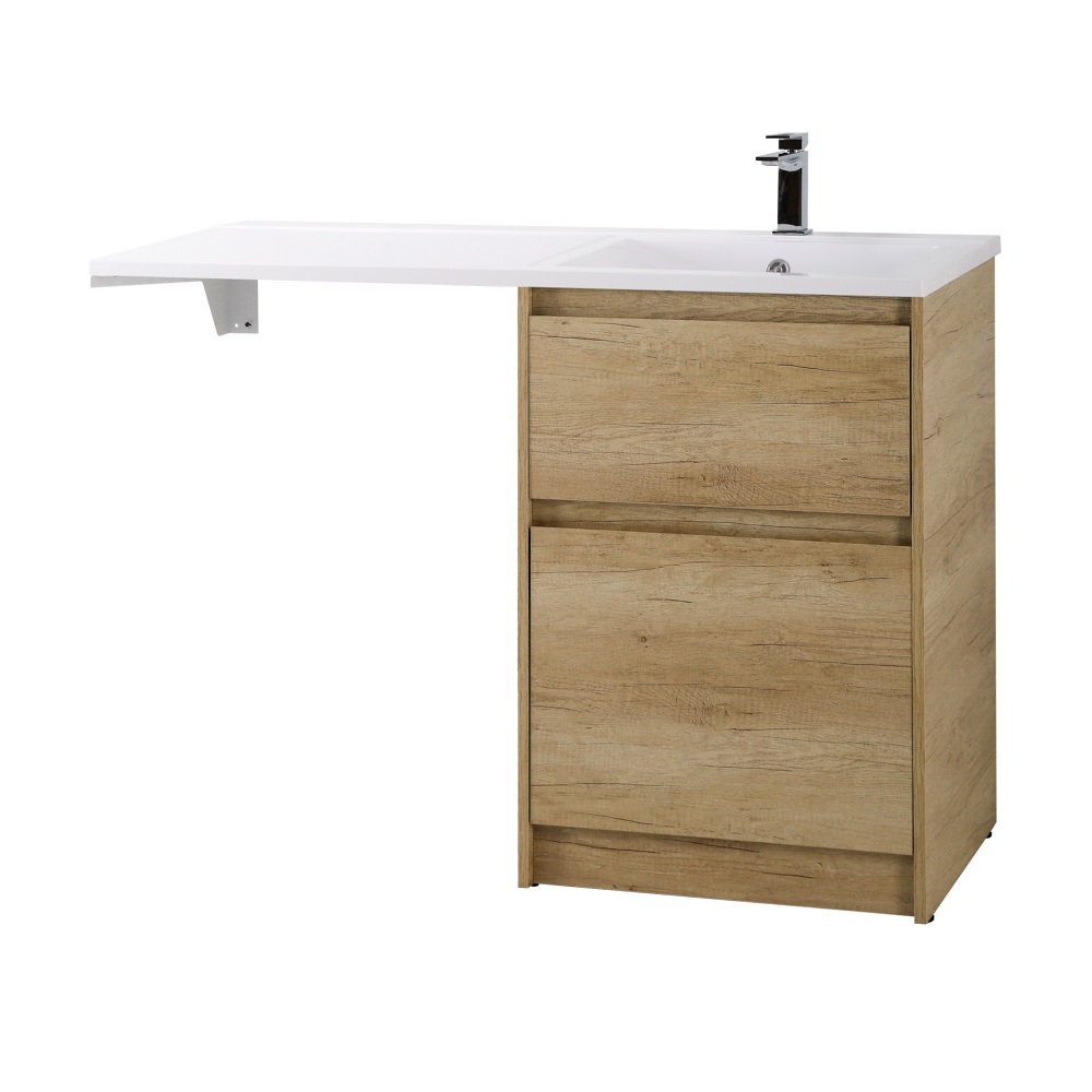 Приобрести belbagno тумба с раковиной kraft 120 см, напольная kraft-lvd-58/120-r rovere nebrasca nature, белая раковина