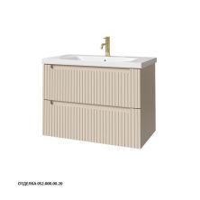 Caprigo Тумба с раковиной TERMIN-Smalty STRIPE 80 см, кремовая, эмаль