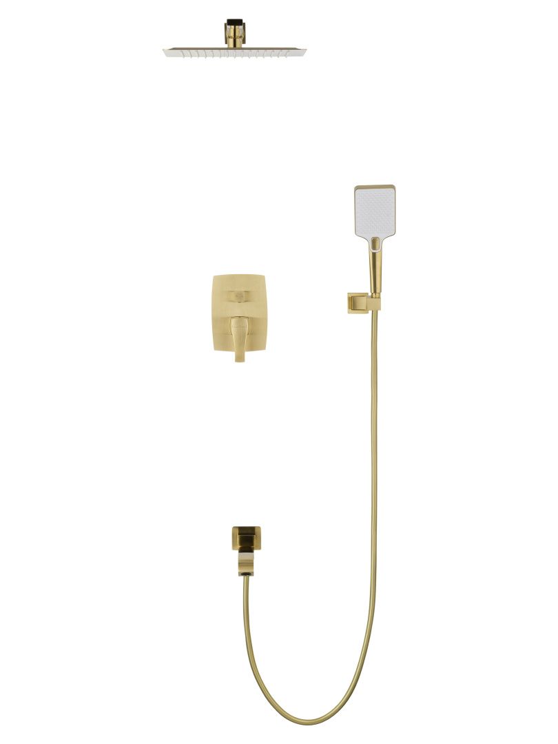 Приобрести душевая система встраиваемая wonzon & woghand flex, брашированное золото (ww-88939072-bg)
