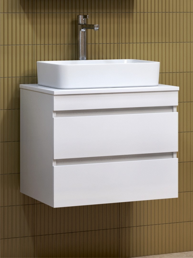 Приобрести vigo тумба со столешницей urban 60см, 2 ящика, подвесная, белая tp.urb.60.2y