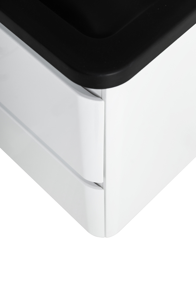 Приобрести belbagno тумба с раковиной albano 100 см, подвесная bianco lucido, чёрная раковина