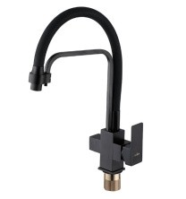 Смеситель для кухни ViEiR Kitchen с гибким изливом, черный V15005C