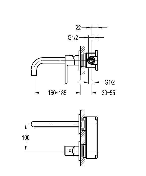 Приобрести cezares смеситель для раковины eco, скрытый монтаж, хром eco-di-01