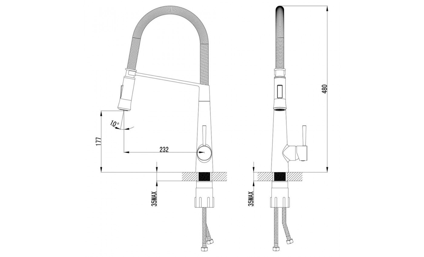 Приобрести lemark смеситель для кухни soul с гибким изливом, хром lm6002c