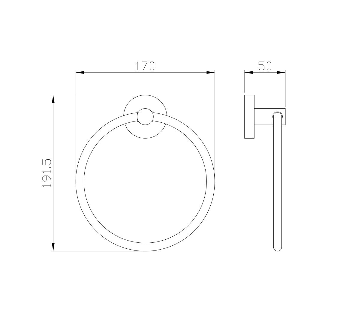Приобрести кольцо для полотенец wonzon & woghand easy, хром (ww-8113)