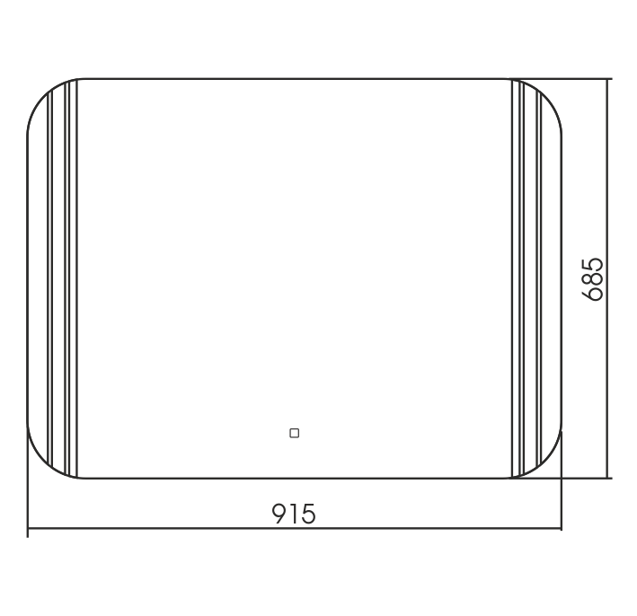 Приобрести azario зеркало force 91,5х68,5 см, белый, сенсорный выключатель, часы led-00002524