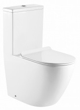 Azario Напольный унитаз-компакт Morano, безободковый, c крышкой дюропласт. с микролифтом AZ-1001-G