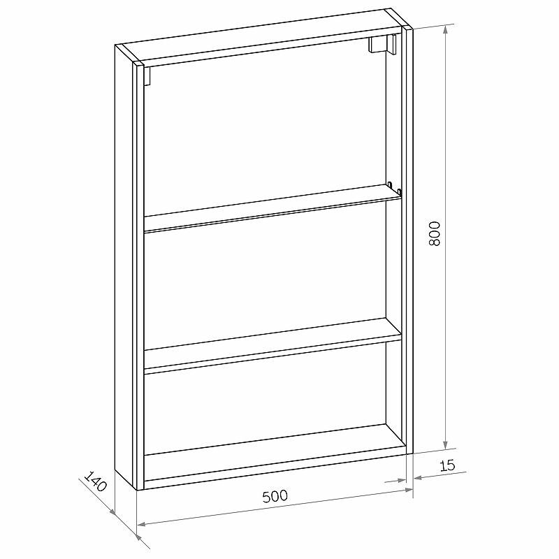 Приобрести continent зеркало шкаф с подсветкой filit 50х80 см, бесконтактный включатель, правосторонее, белое