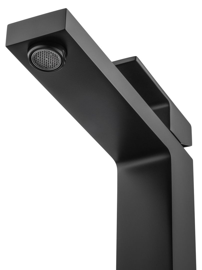 Приобрести смеситель для раковины высокий wonzon & woghand cube, черный матовый (ww-88239016-mb)