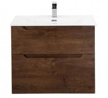 Тумба подвесная с раковиной BelBagno ETNA-700-2C-SO-RW-P 70 см, Rovere Moro