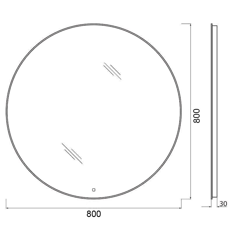 Приобрести azario зеркало alone cerchio 80х80 см, белый, с подсветкой, сенсорный выключатель, диммер cs00079362