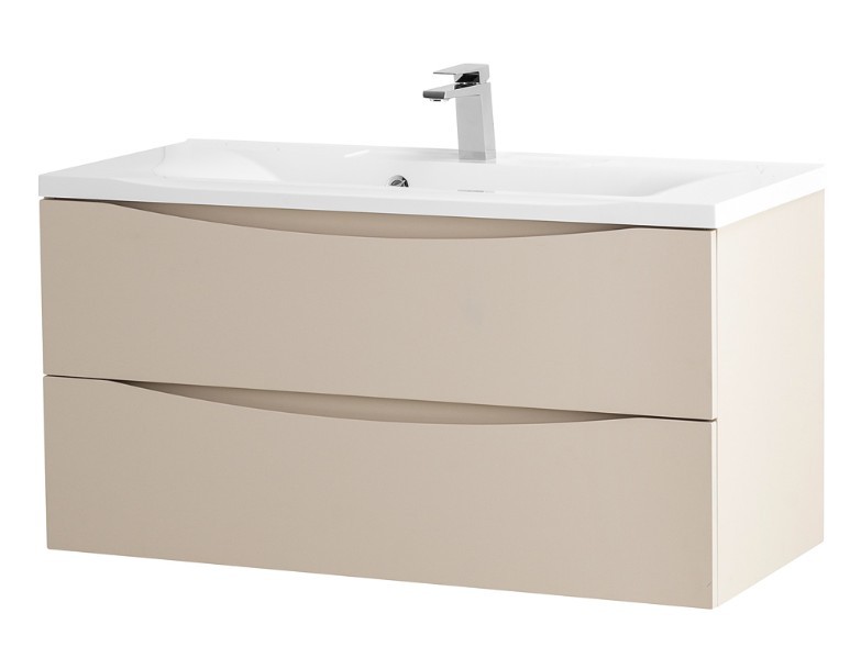 Приобрести тумба подвесная с раковиной belbagno marino-1000-2c-so-co-p 100 см, crema opaco