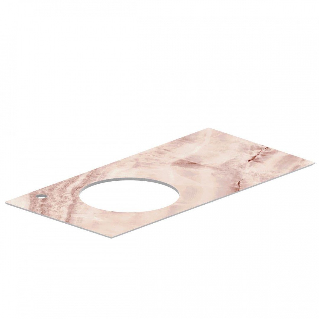 Приобрести столешница kerama marazzi cono onice розовый с отверстием под смеситель