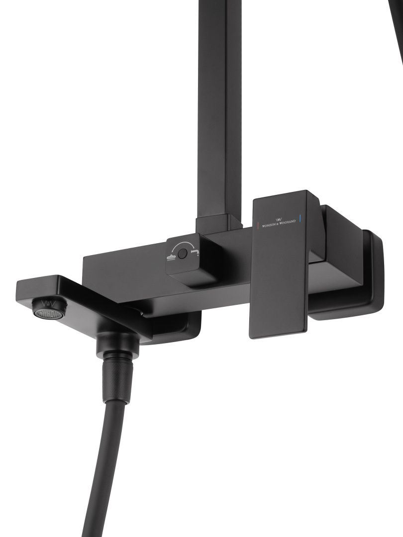 Приобрести душевая система wonzon & woghand cube, черный матовый (ww-88739016-mb)