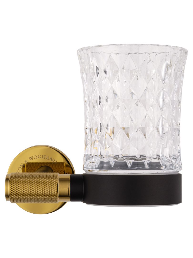 Приобрести стакан для зубных щеток с держателем wonzon & woghand majestic, черный/золото (ww-9221)