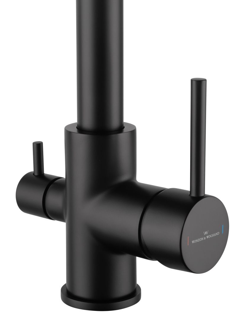 Приобрести смеситель для кухни c подключением фильтра wonzon & woghand, черный матовый (ww-88458005-mb)