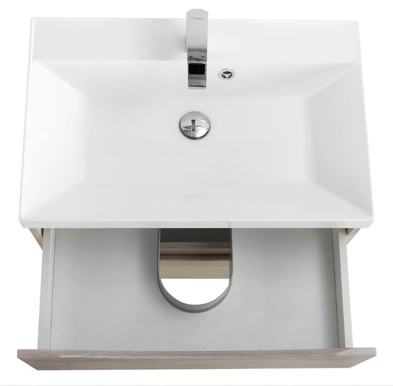 Приобрести тумба подвесная с раковиной belbagno marino-700-2c-so-rg-p 70 см, rovere grigio