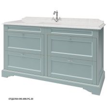 Caprigo Тумба с раковиной GREENWICH 160 см, голубая, эмаль