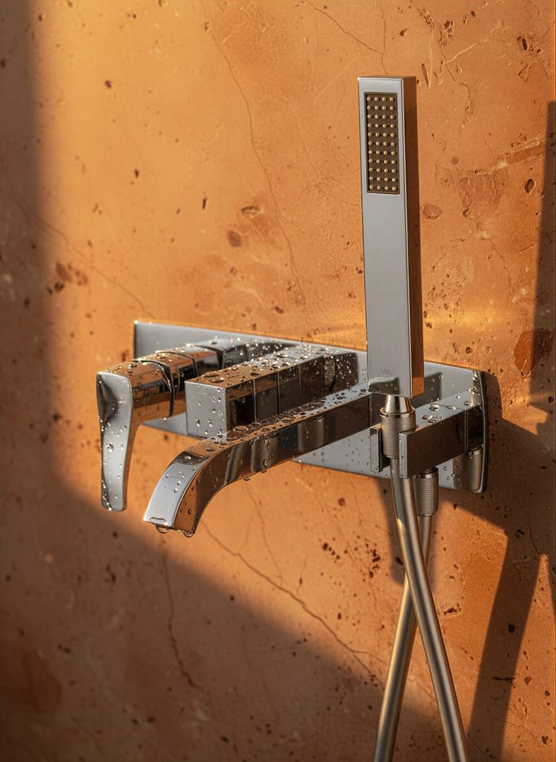 Приобрести смеситель для ванны встраиваемый wonzon & woghand flex, хром (ww-88889072-cr)