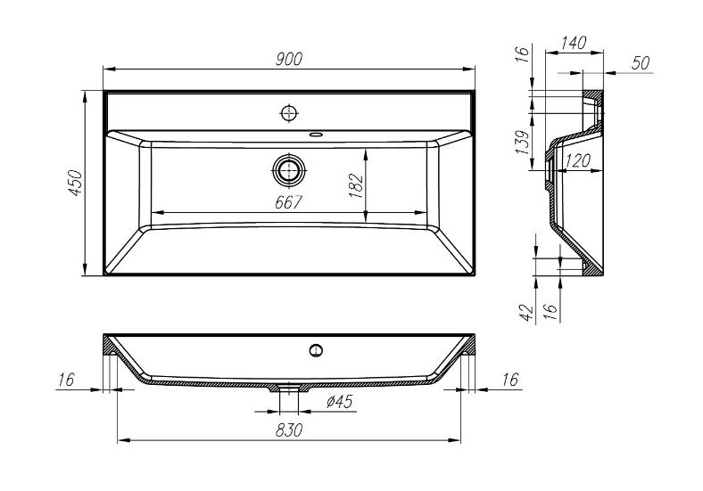 Приобрести тумба подвесная с раковиной belbagno aurora-900-2c-so-bl 90 см, bianco lucido