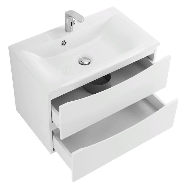 Приобрести тумба подвесная с раковиной belbagno marino-750-2c-so-bo-p 75 см, bianco opaco