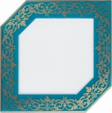 Декор настенный Kerama Marazzi Клемансо Dec. Бирюзовый 15х15