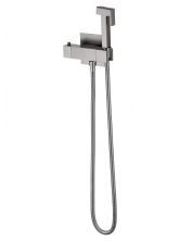 Смеситель с гигиеническим душем и термостатом встраиваемый WONZON & WOGHAND, Темный графит (WW-88819903-BGM)