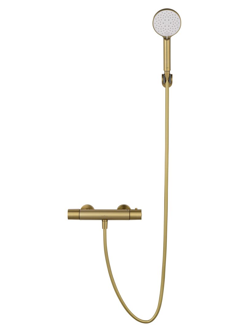 Приобрести смеситель для душа с термостатом wonzon & woghand inn 6, брашированное золото (ww-b2029-a-bg)