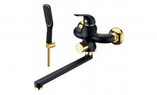 LEMARK Смеситель для ванны Swan, черный\золото LM5451BG