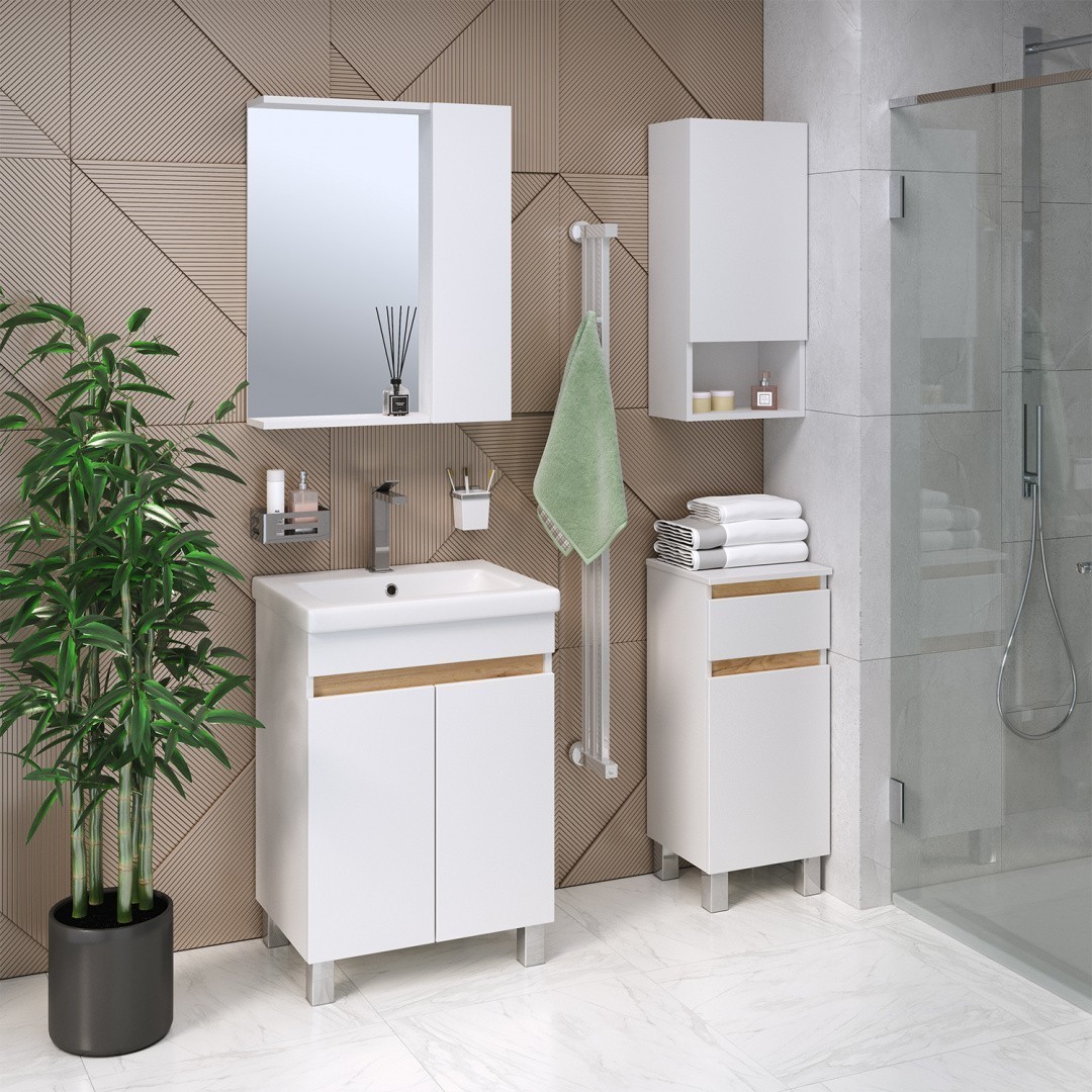 Приобрести зеркало шкаф sydney 60 см. универсальный