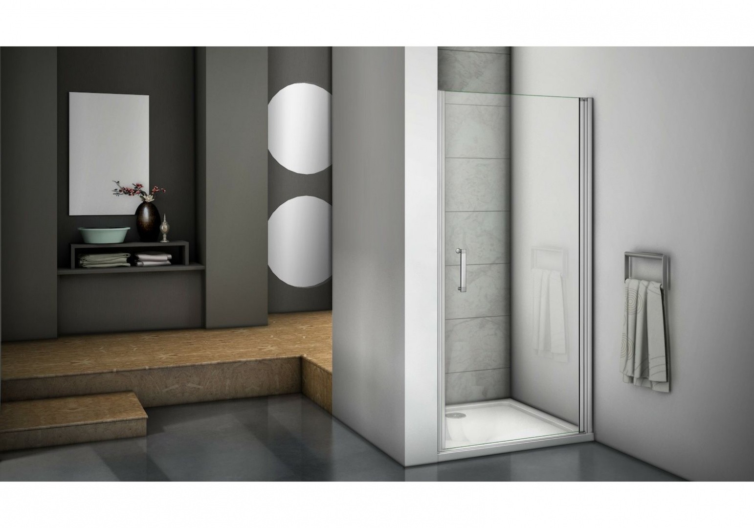 Приобрести дверь душевая bas mokka dr-90-c-we 90 см