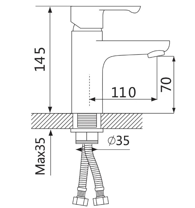 Приобрести cмеситель для раковины vieir patona 145 мм, хром v233511