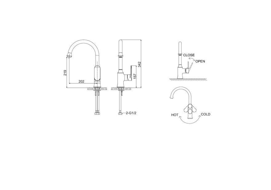 Приобрести смеситель для кухни bravat opal f7125183cp-rus
