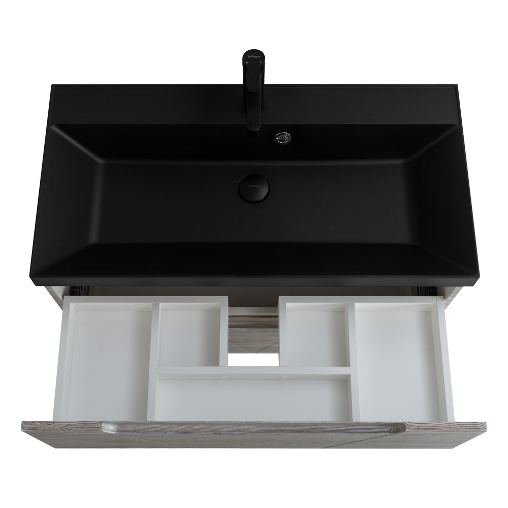 Приобрести belbagno тумба с раковиной vittoria 100 см, подвесная pino, чёрная раковина