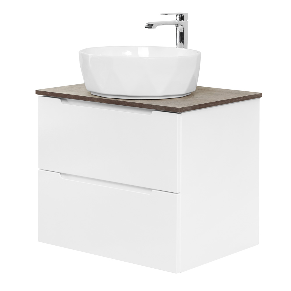 Приобрести belbagno тумба со столешницей etna 60 см, подвесная bianco lucido