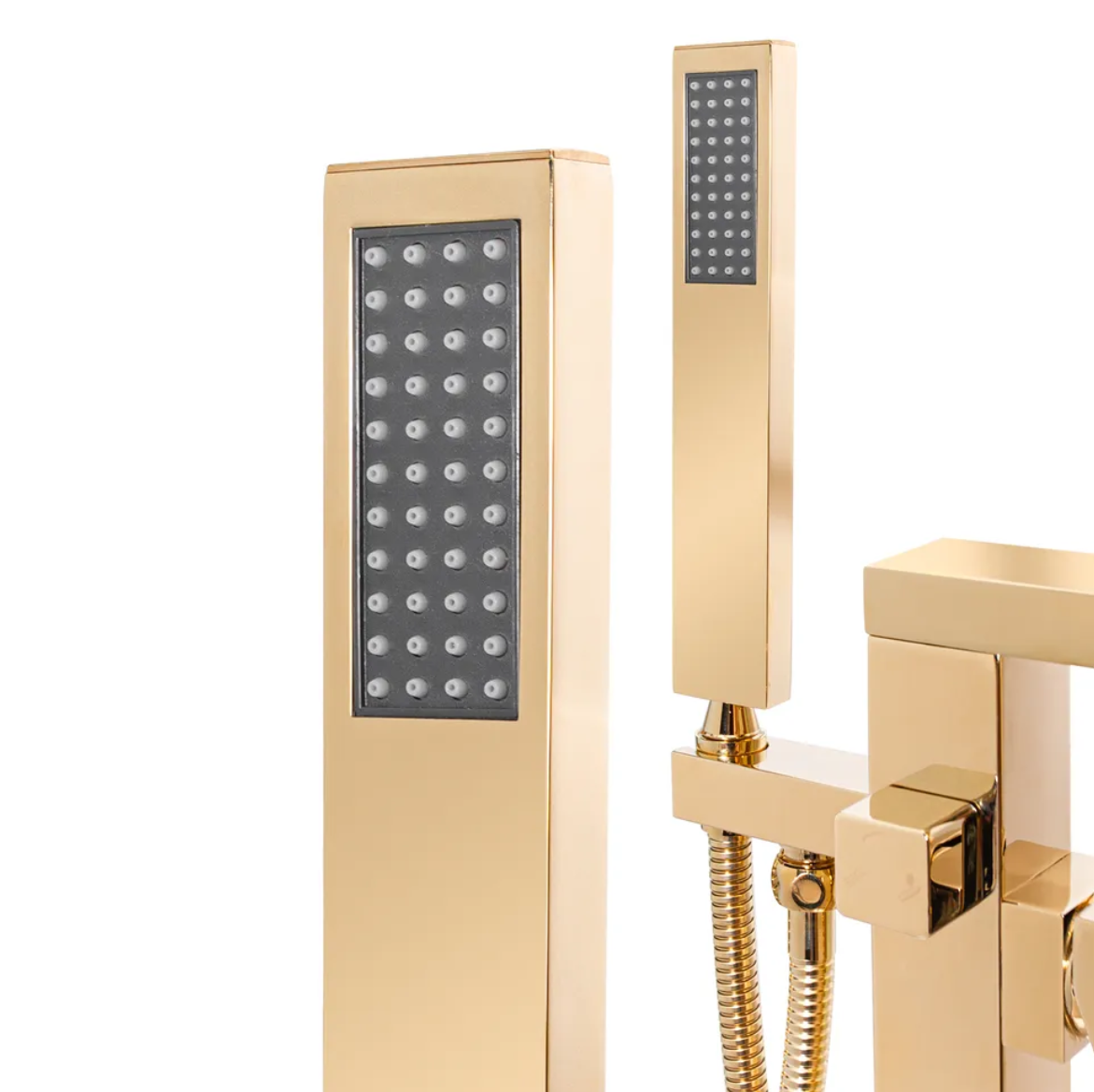 Приобрести grocenberg напольный смеситель для ванны, матовое золото gb800mg