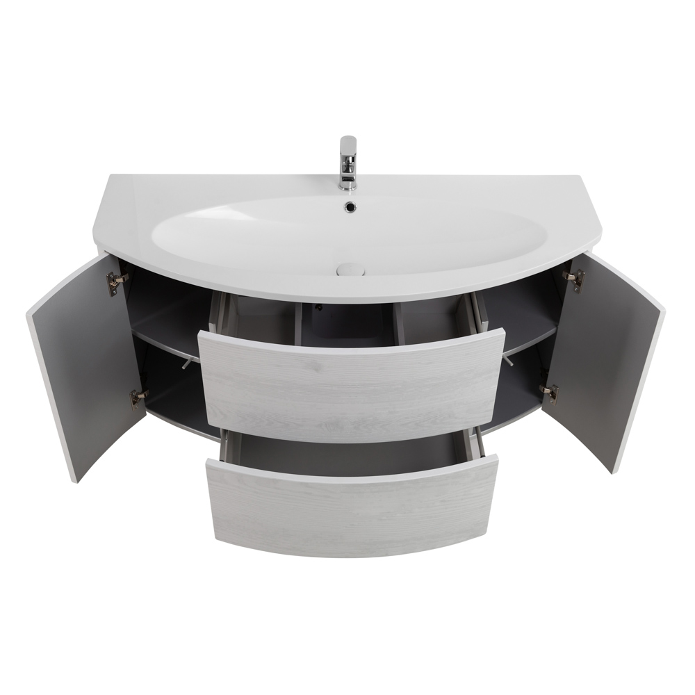 Приобрести cezares тумба подвесная с раковиной eden 121 см frassino bianco, светло серая 54418